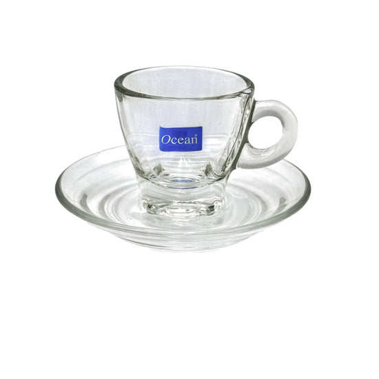 Ocean Caffe Espresso Cup and Saucer Set of 6