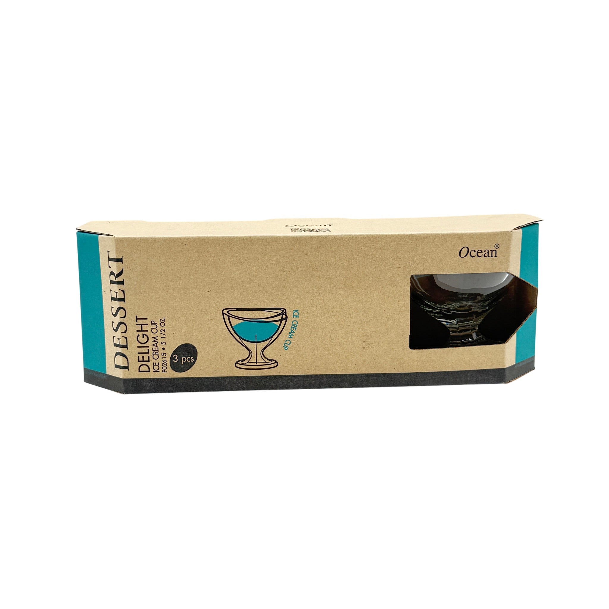 Ocean Delight Sundae Cup 5.50 Oz 3 Pc Set