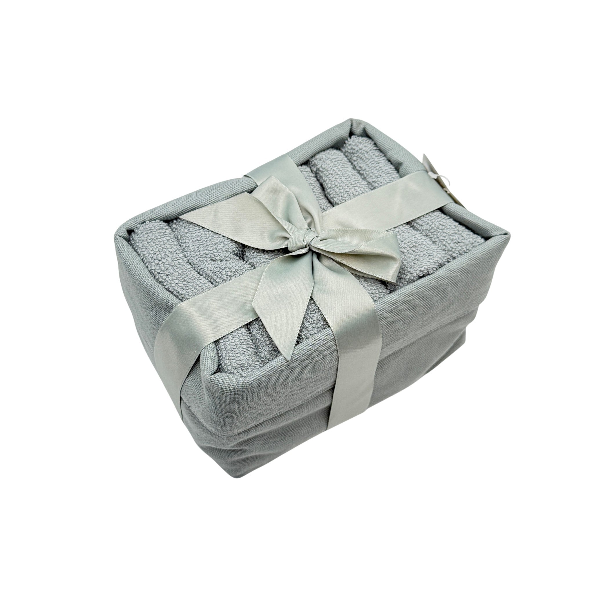 Face Towel Flannel 100% Cotton Sage 30x30 CM 6 Pcs
