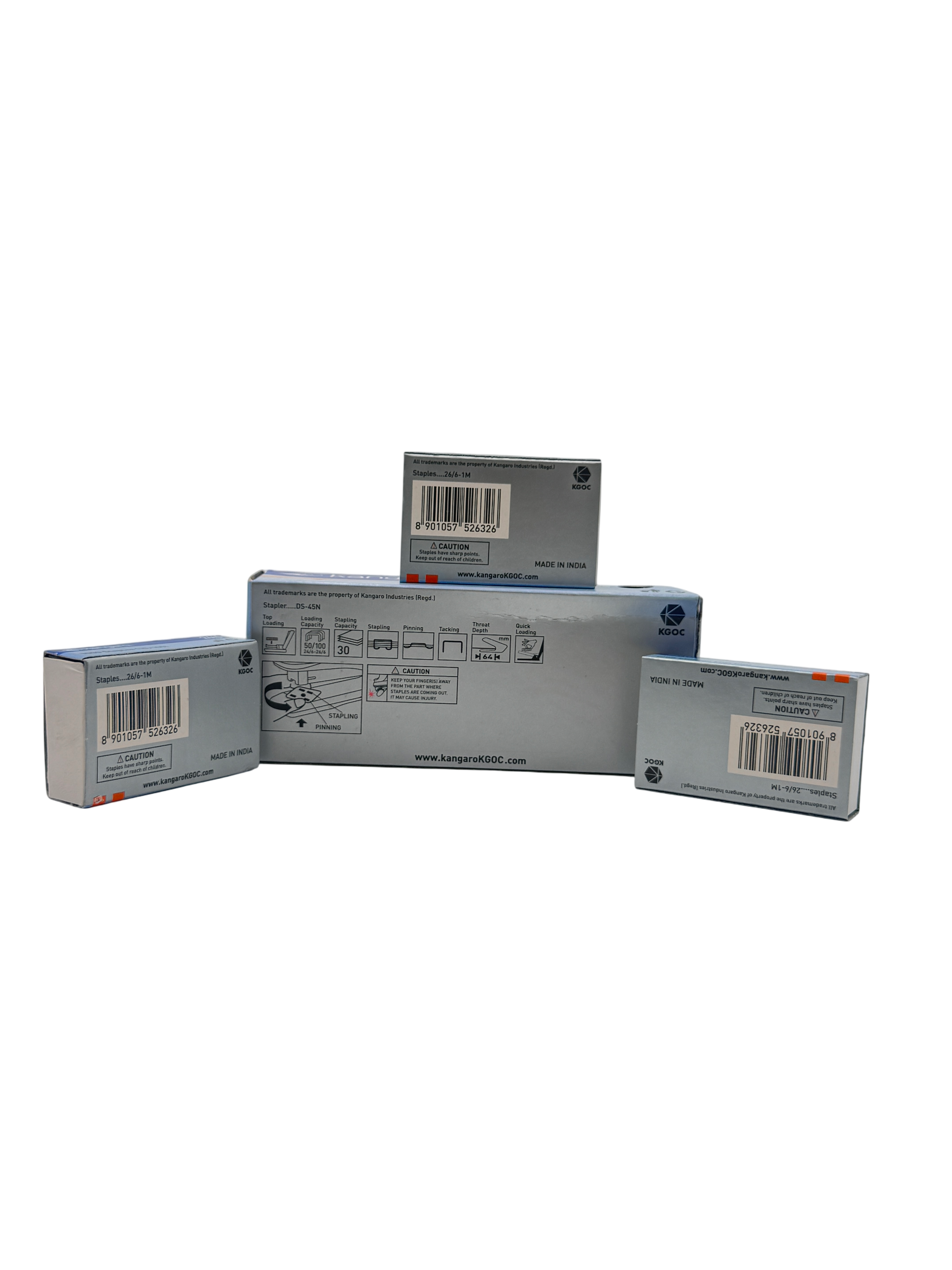 Kangaro Stapler Pins Plastic Blue 26/6-1M 3+