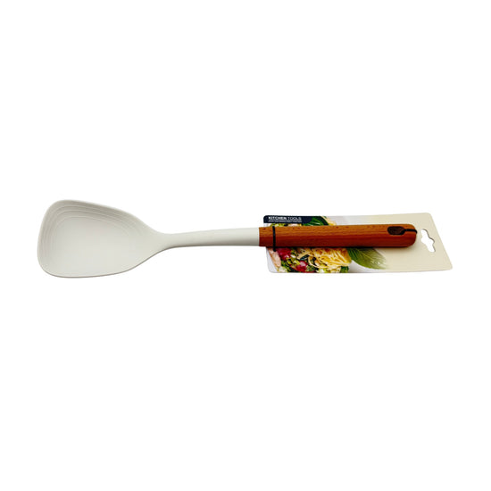 Orin Spoon Silicone with Wood Handle 36.2 x 8.2 x 4 cm Ivory