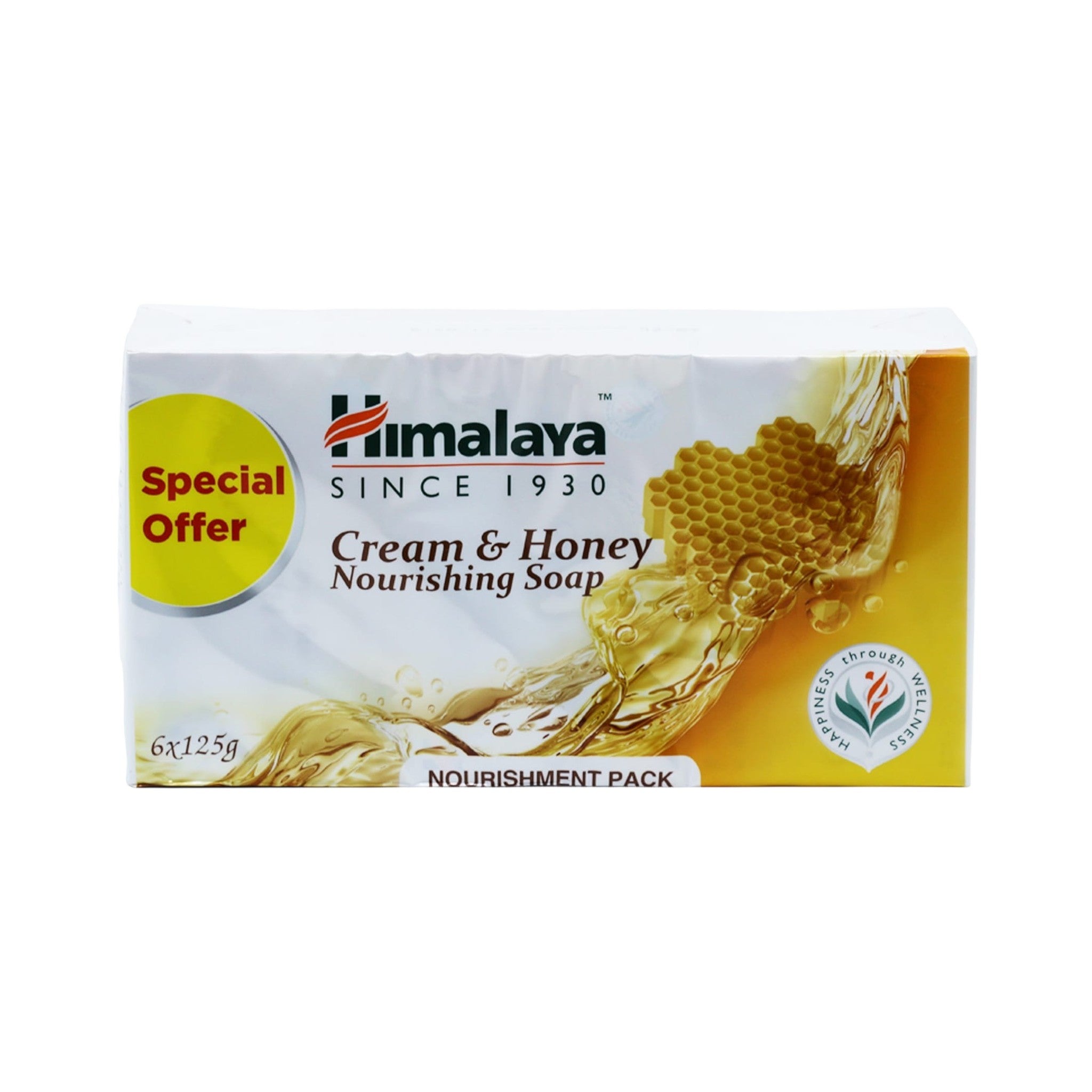 Himalaya Soap Cream and Honey 125 gm 6 Pcs