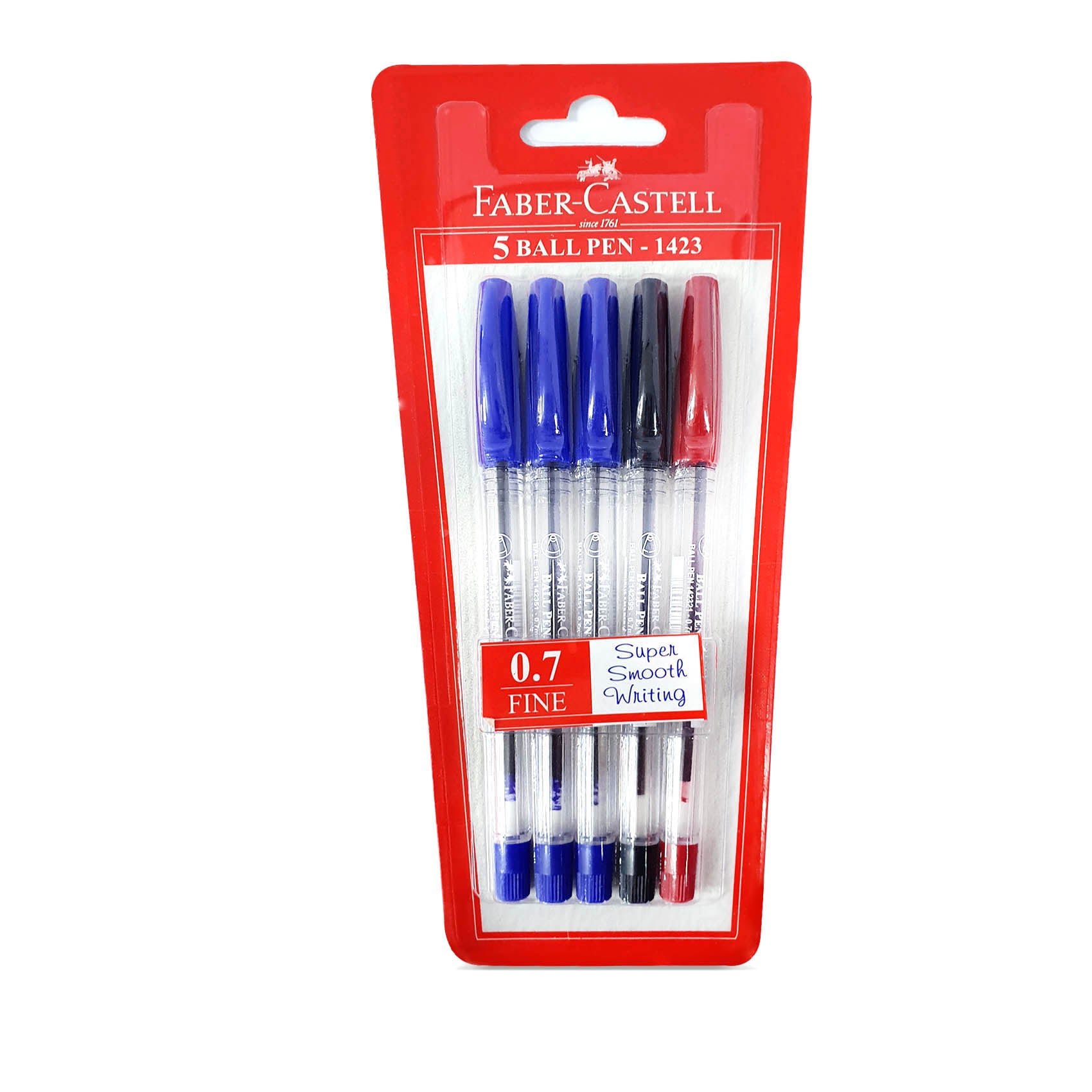 FABER-CASTELL 1423 BP 0.7MM BLISTER OF 5PC ASST