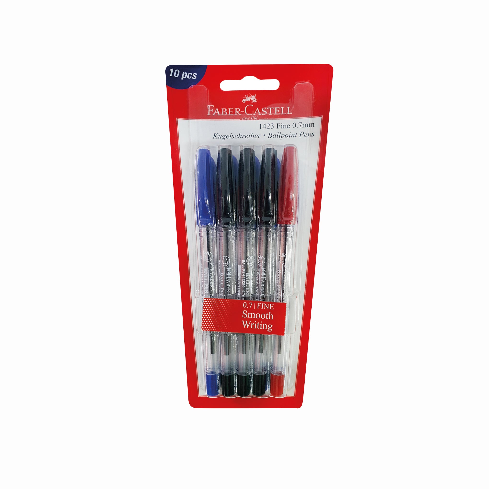 FABER-CASTELL 1423 BP 0.7MM BLISTER OF 10PC ASST