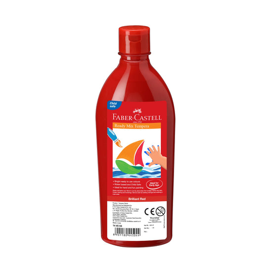 FABER-CASTELL TEMPERA-FUN PAINTS 500ML RED