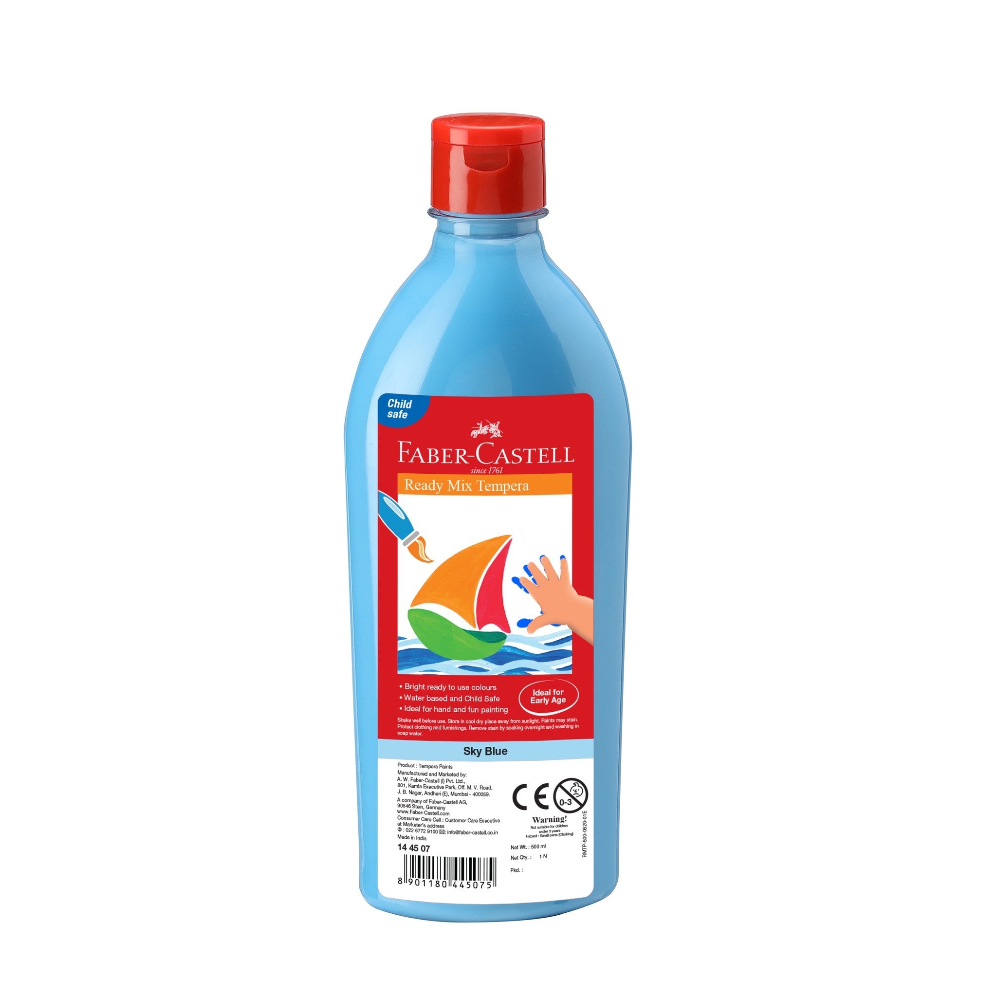 FABER-CASTELL TEMPERA-FUN PAINTS 500ML SKY BLUE