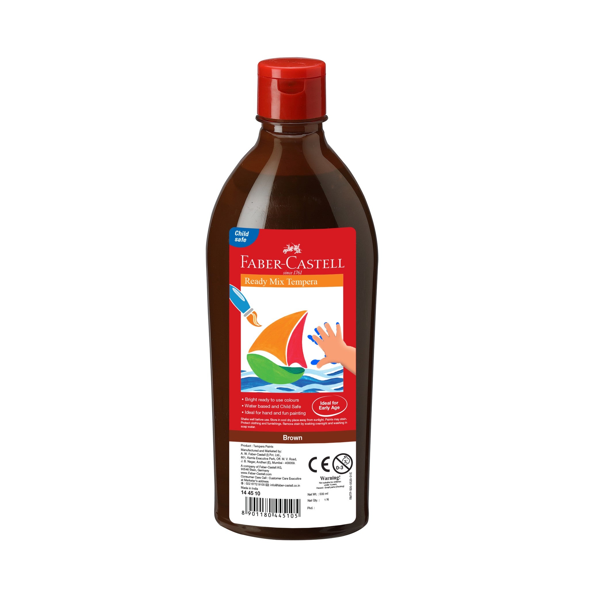 FABER-CASTELL TEMPERA-FUN PAINTS 500ML BROWN