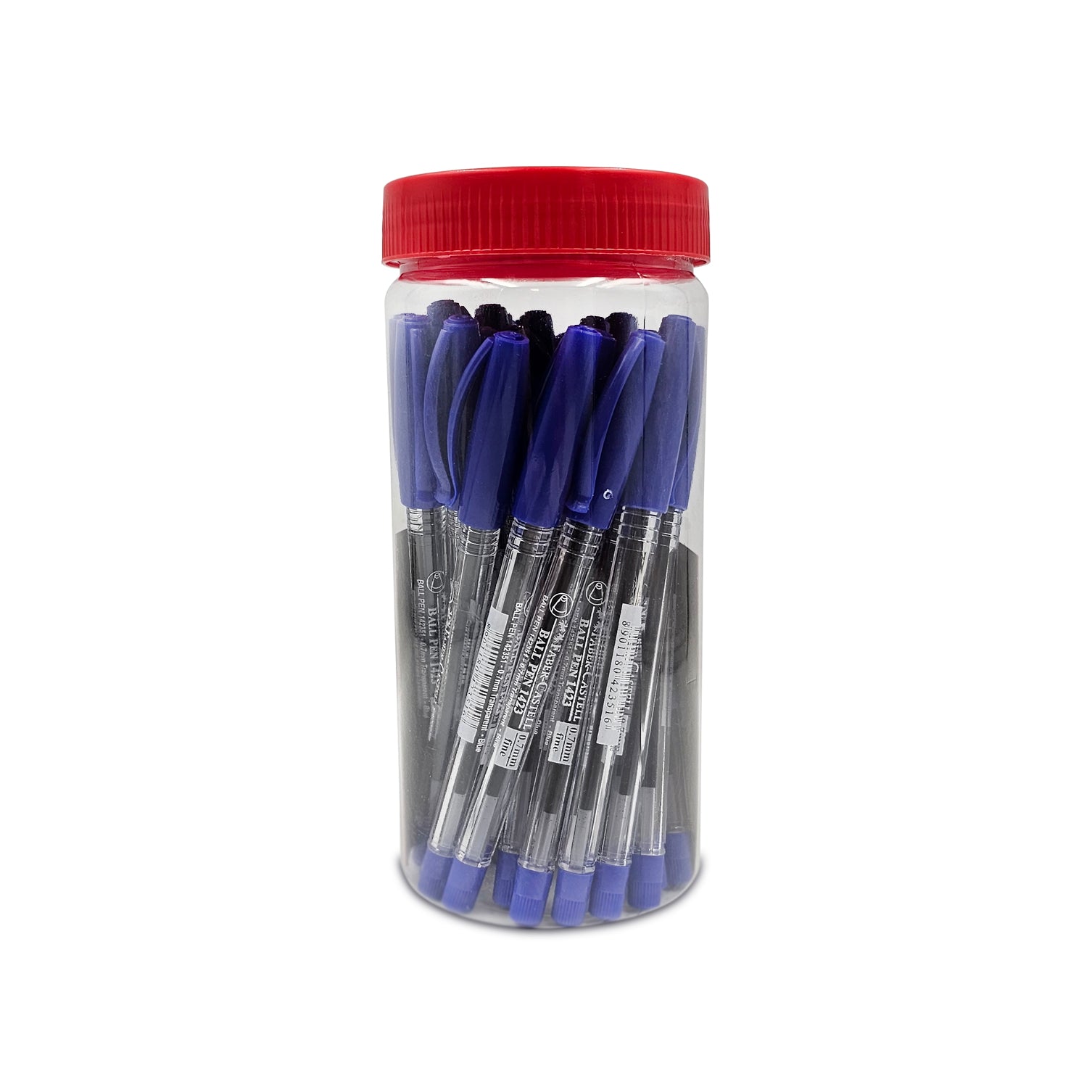 FABER CASTELL BALL PENS 0.7MM JAR OF 25 PC- BLUE