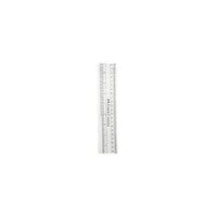 FABER-CASTELL CLEAR BROAD PLASTIC RULER 30CM