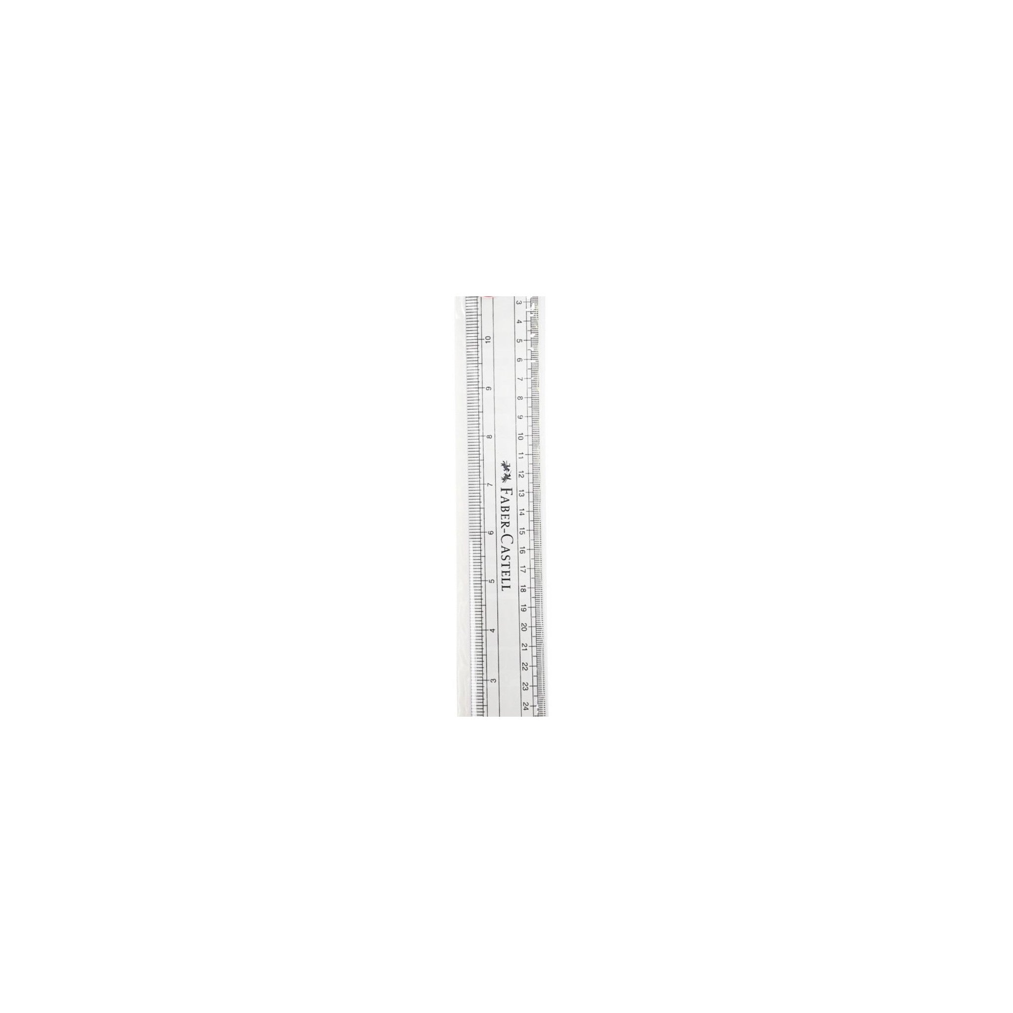 FABER-CASTELL CLEAR BROAD PLASTIC RULER 30CM