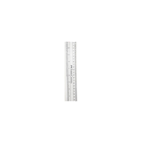 FABER-CASTELL CLEAR BROAD PLASTIC RULER 30CM