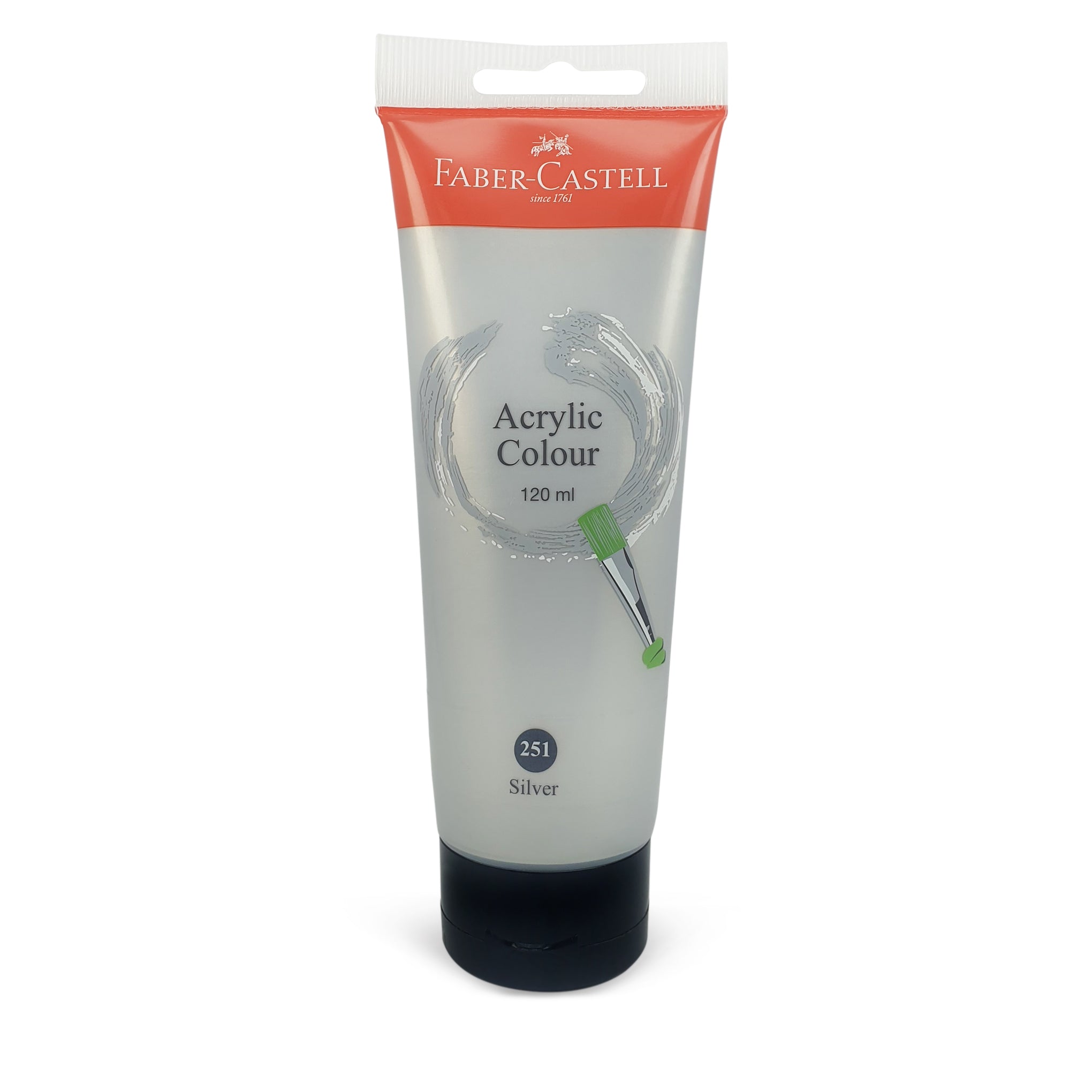 FABER-CASTELL ACRYLIC COLOR 120ML TUBE SILVER