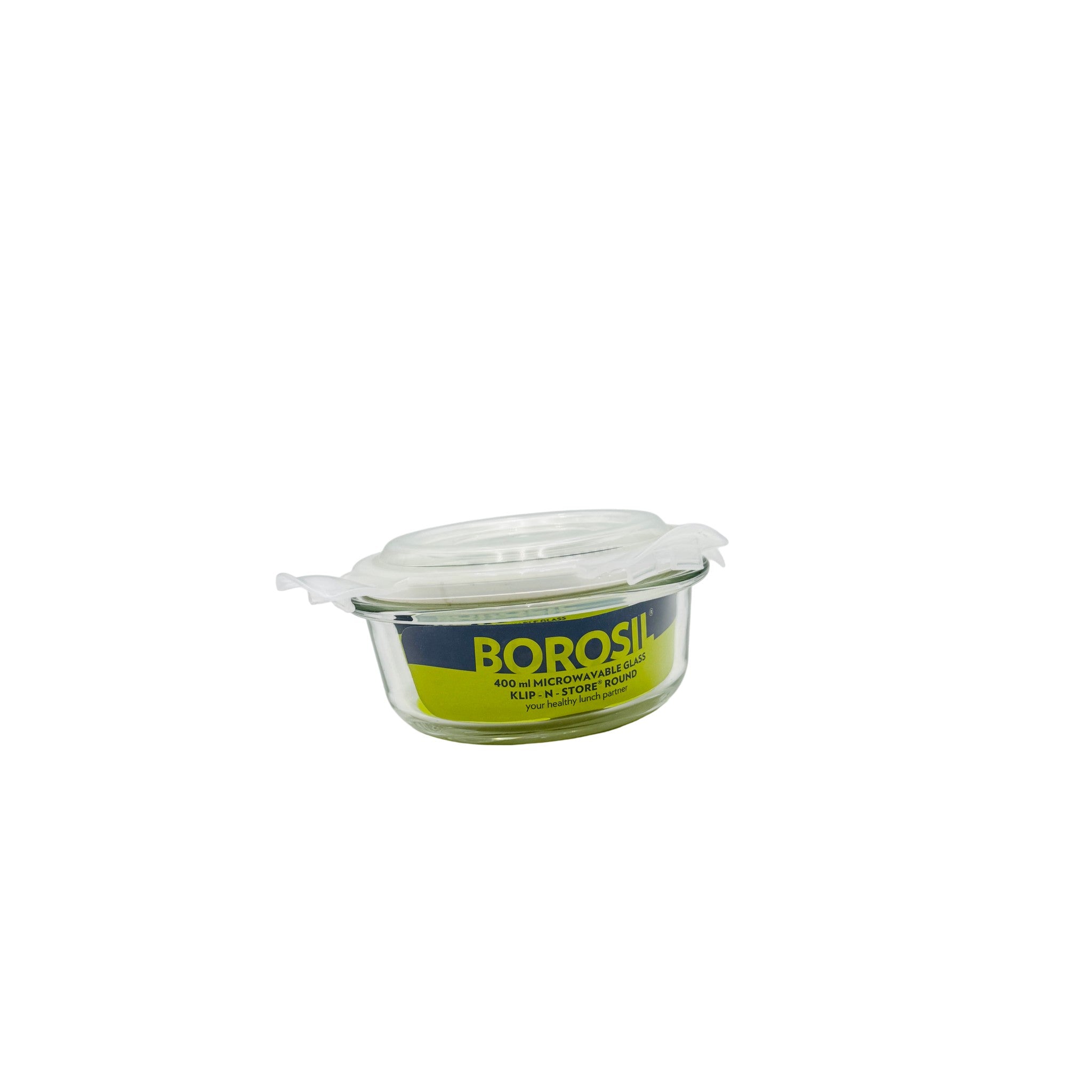 Borosil Glass Klip N Store Round 400 Ml