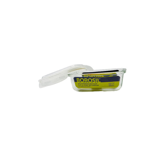 Borosil Glass Klip N Store Rectangular 370 ml