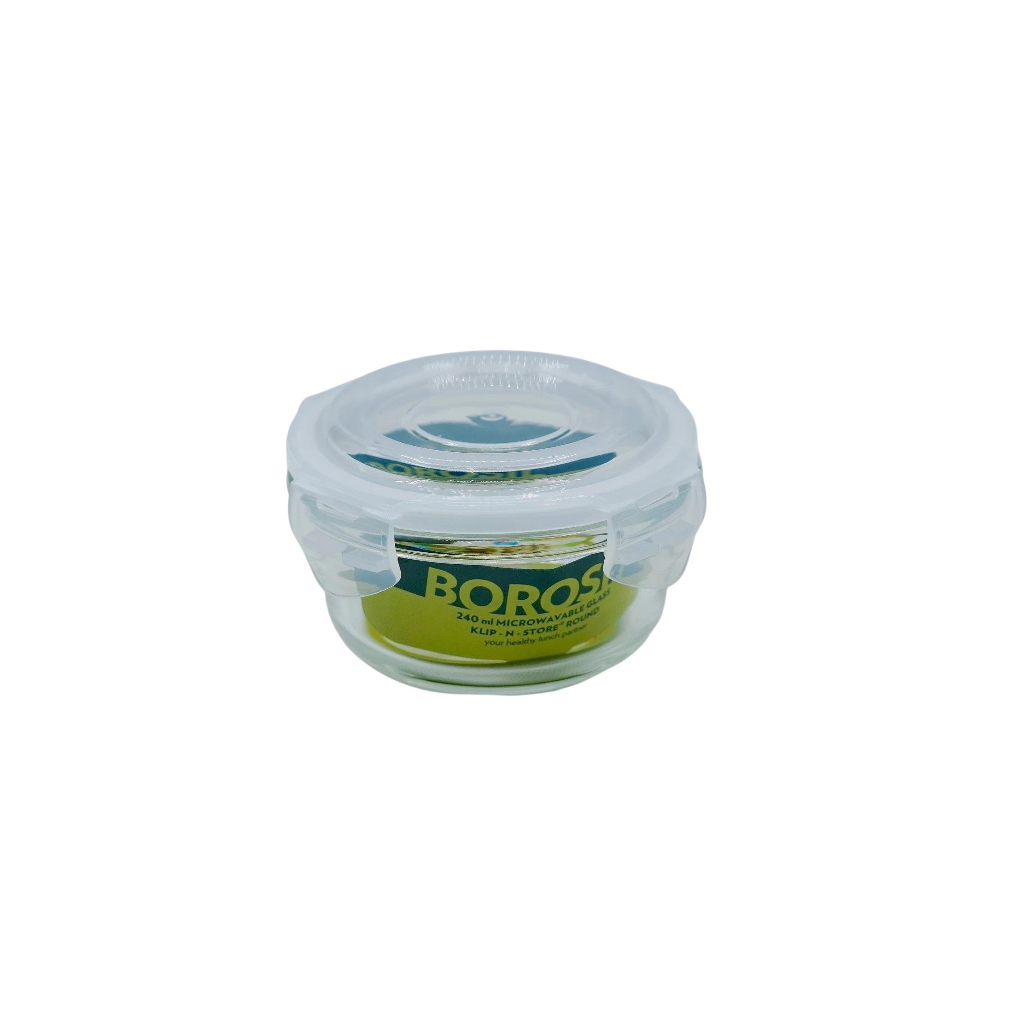 Borosil Glass Klip N Store Round 240 Ml