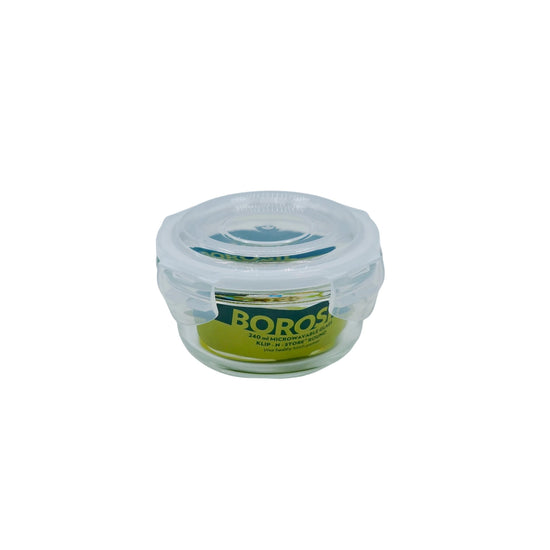 Borosil Glass Klip N Store Round 240 ml