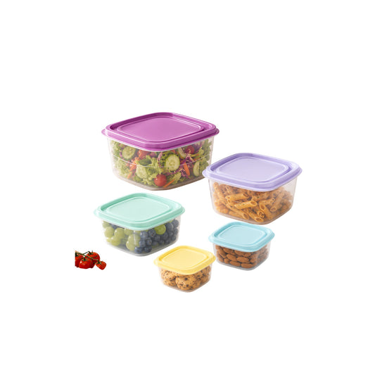 Everyday Prism Square Container Set of 5 Multi