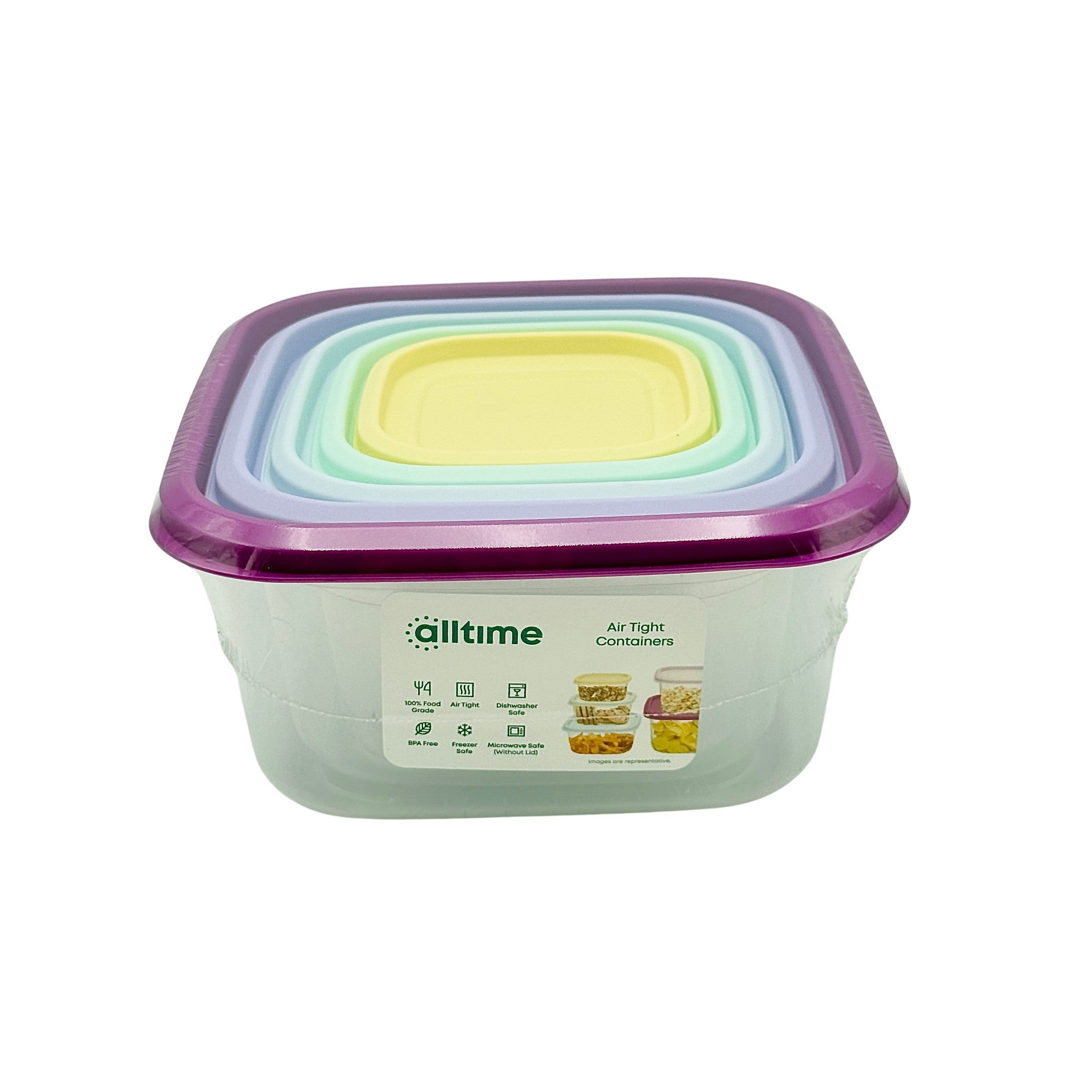 Everyday Prism Square Container PP Purple Lilac Blue Green Y