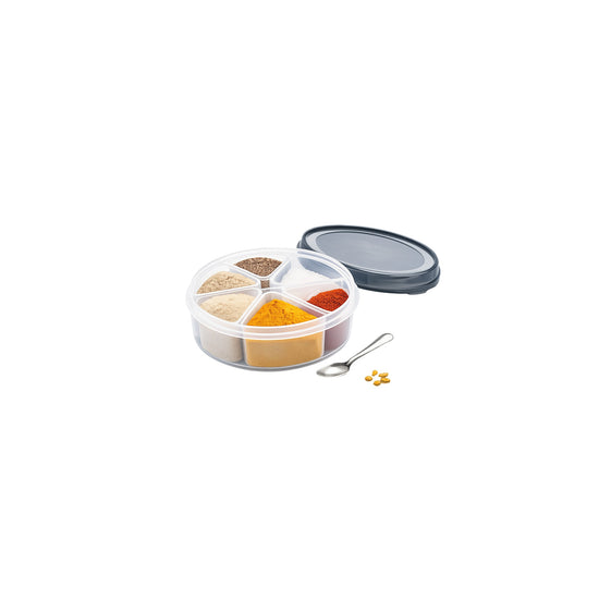 Basic Plastic Masala Dabba 19.5 x 19.5 x 5.5 cm