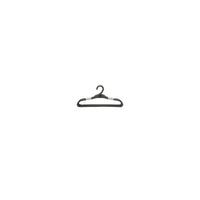 PP Hanger Abs Black Silver 40*18.5*5.5 Cm 6 Pcs