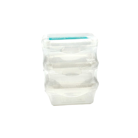 Basic Glass Lock and Safe Container 600 ml Set of 3