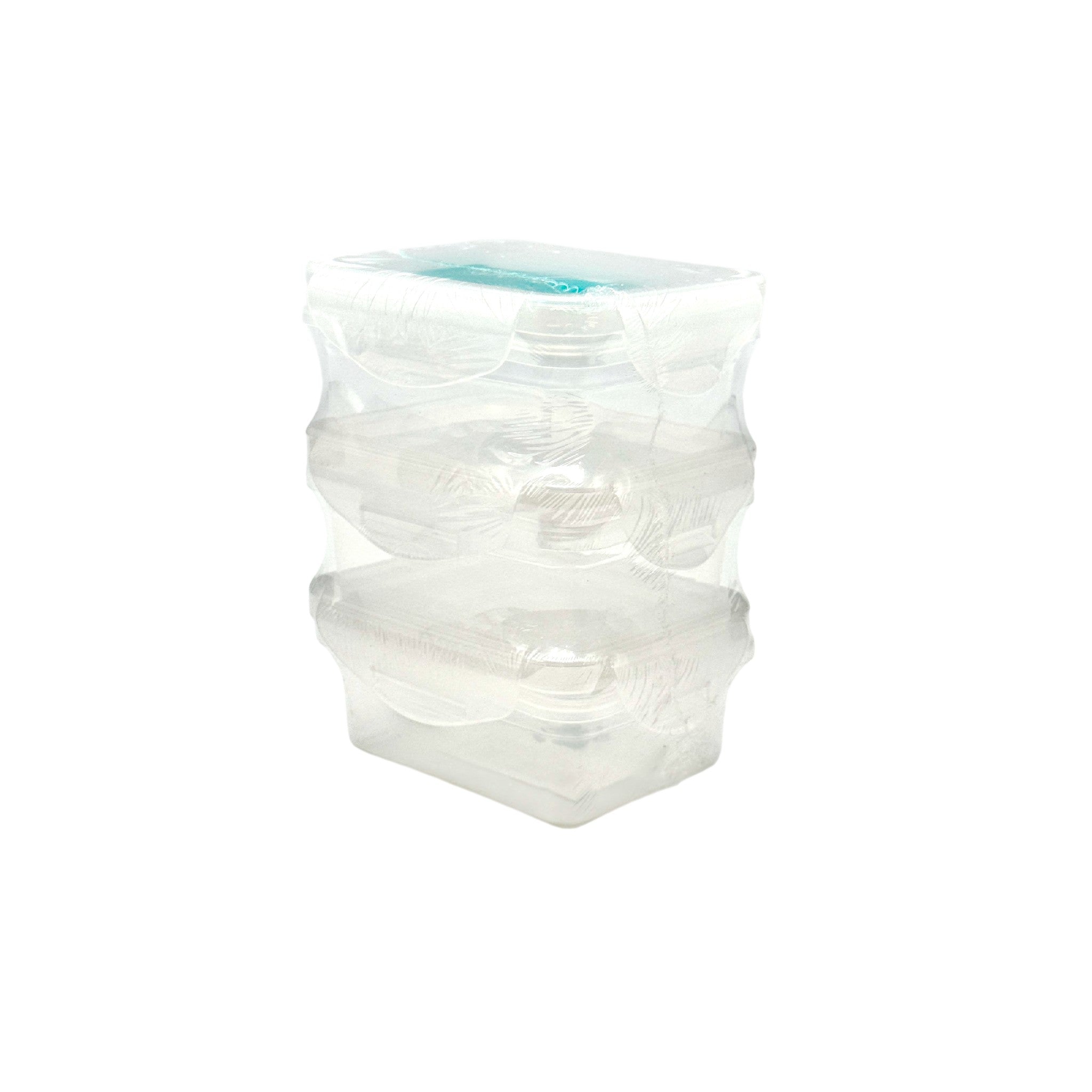 Basic Glass Container With Lid PP Indigo 600 ML 3 Pcs