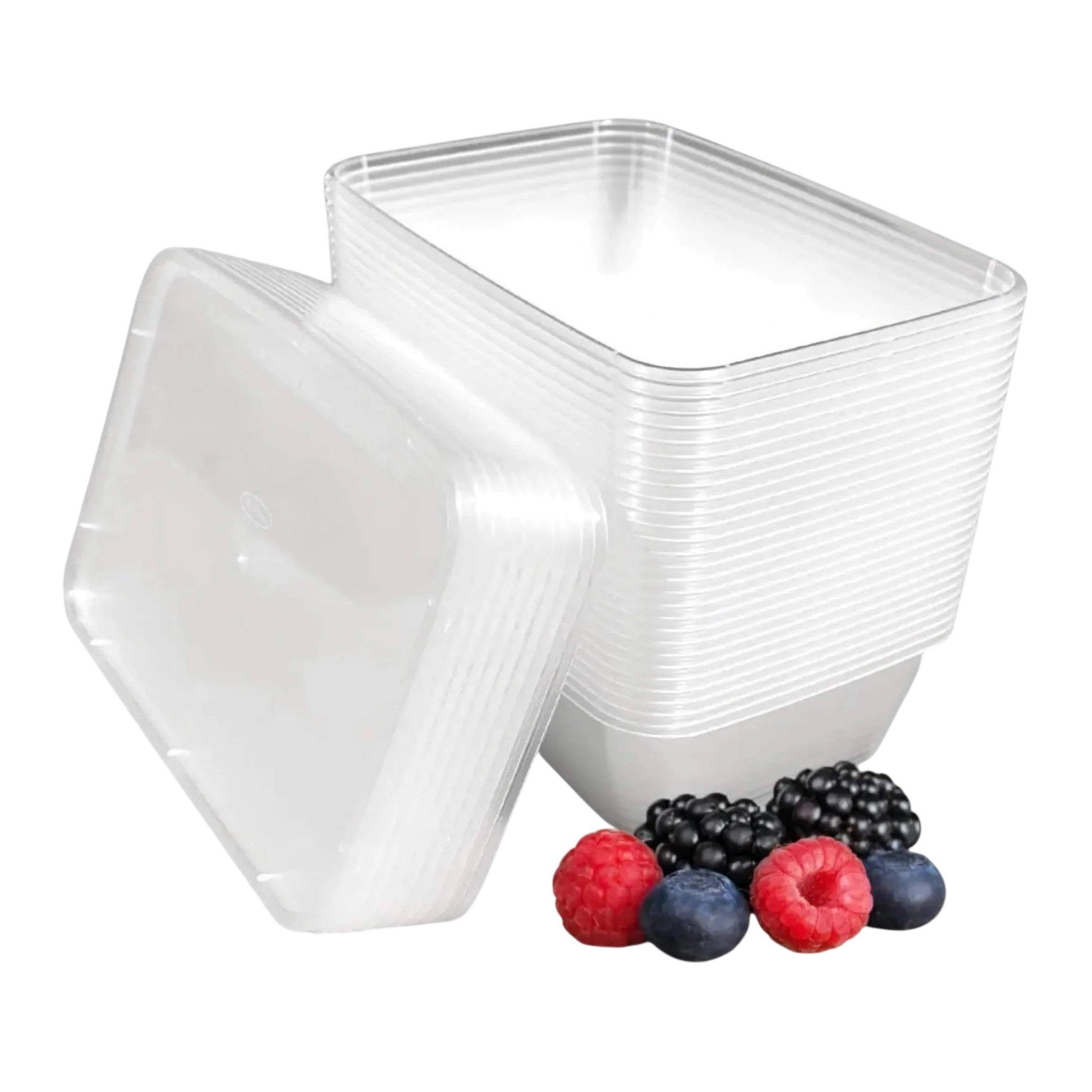 Basic Takeaway Container Pet Natural 600 ML 16 Pcs