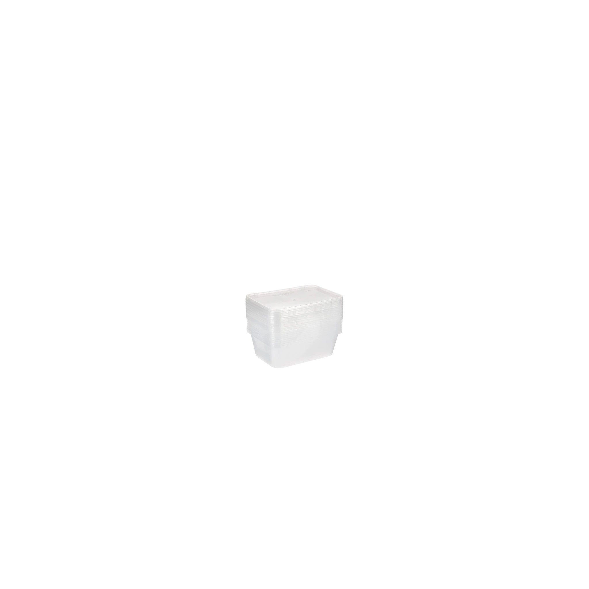 Basic Takeaway Container Pet Natural 600 ML 16 Pcs