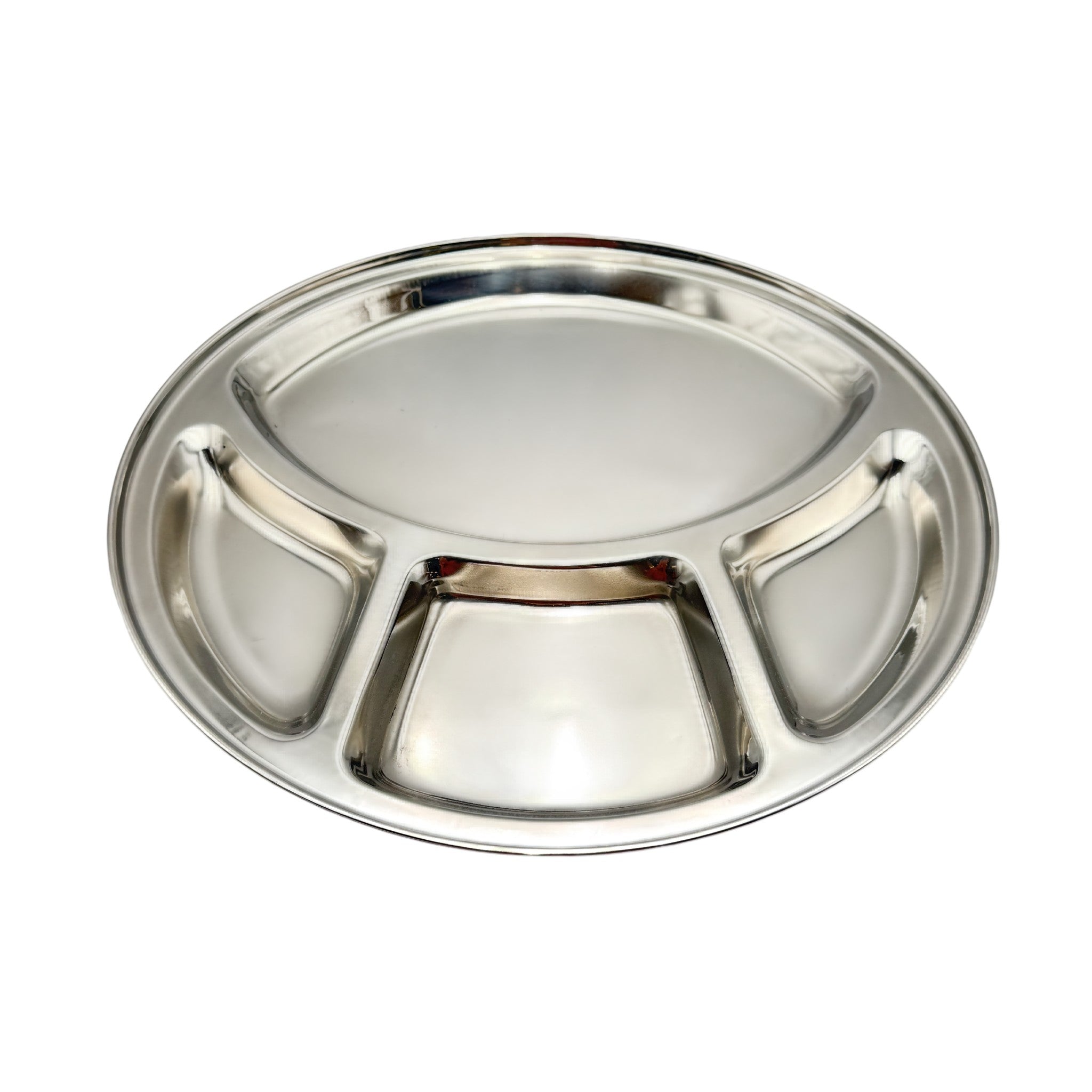 Stainless Steel Compartment Plate 32.1 CM Silver