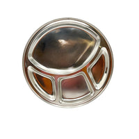 Stainless Steel Compartment Plate 32.1 CM Silver