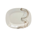 Wave Melamine Oval Platter Beige 31 CM 1 Pcs