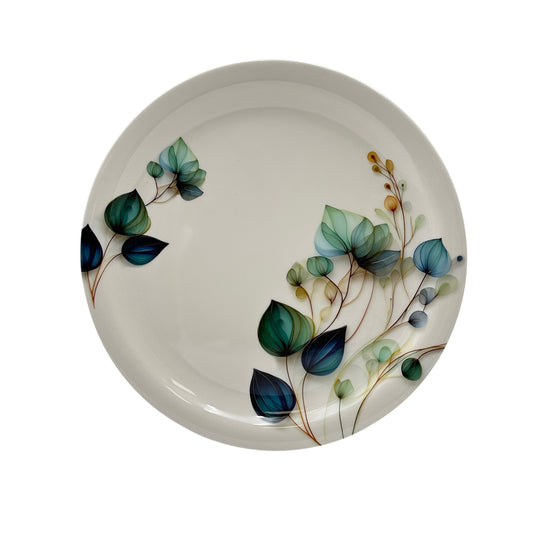 Liva Leaf Melamine Dinner Plate 28 cm Blue