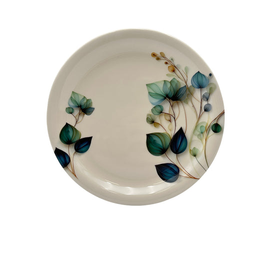 Live Leaf Melamine Small Plate 19 cm Blue