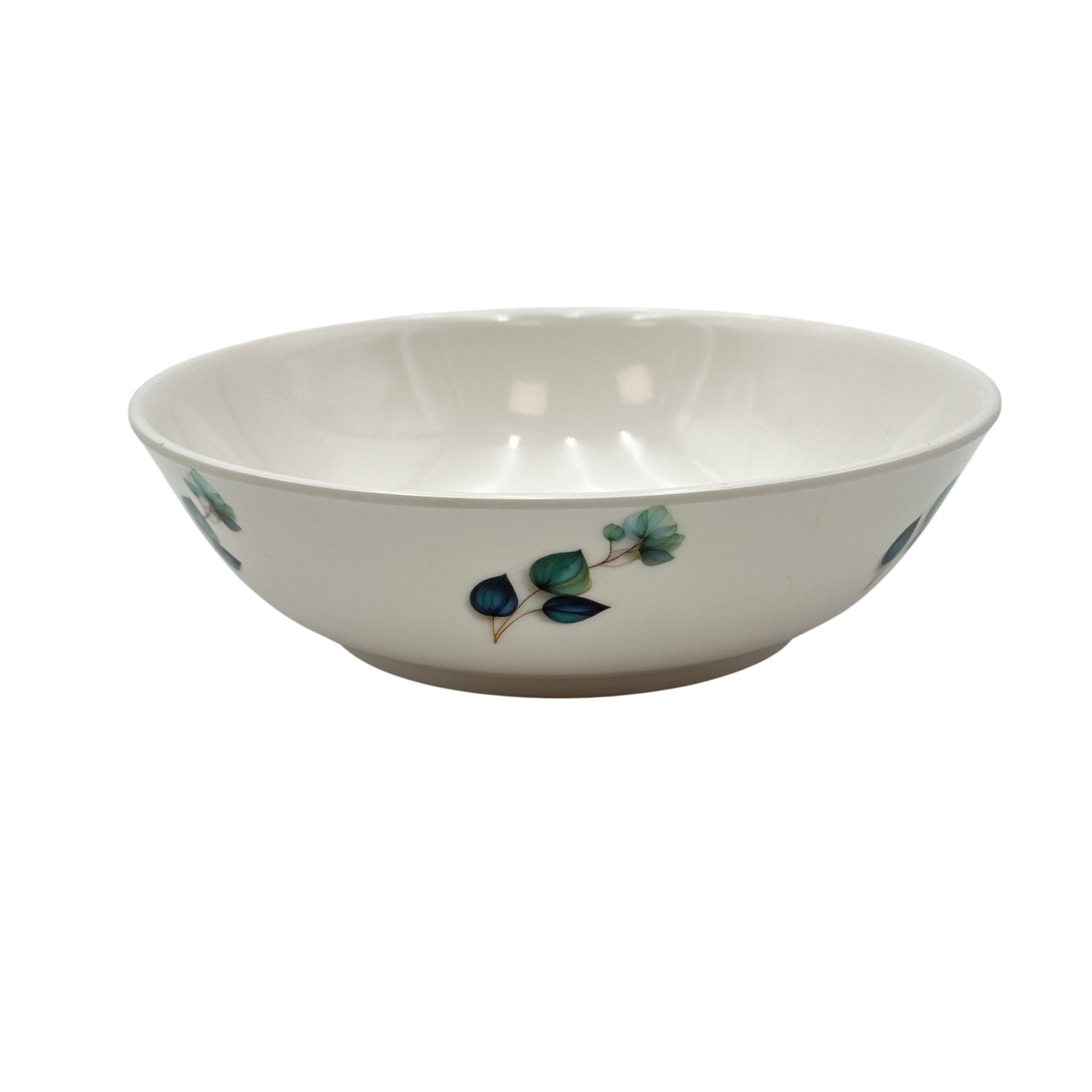 Liva Leaf Melamine Round Serving Bowl Blue 900 ML 1 Pcs