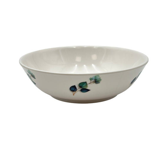 Liva Leaf Melamine Round Serving Bowl 19 cm Blue