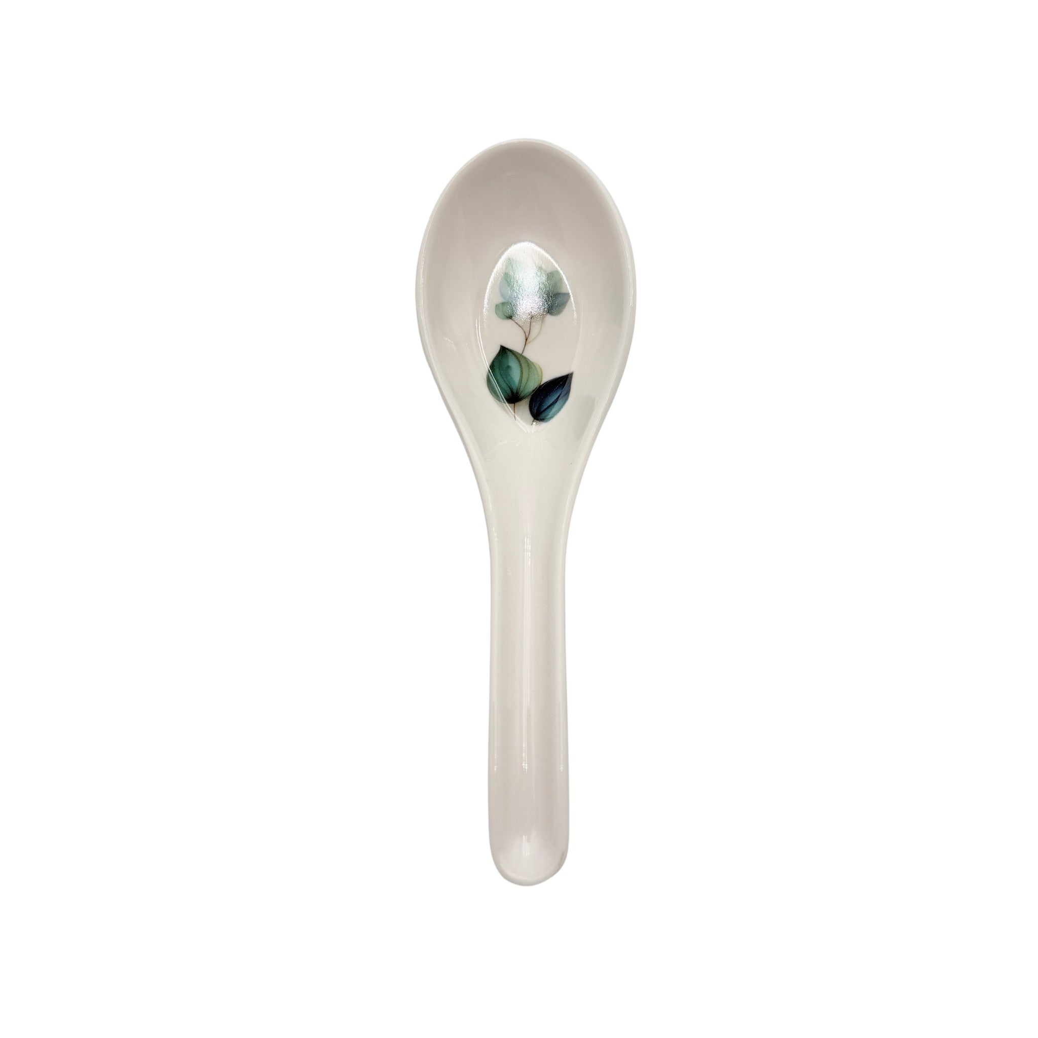 Liva Leaf Melamine Soup Spoon Blue 13.5 CM 1 Pcs
