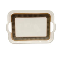 Heera Melamine Tray Small Gold 34 X 22 CM 1 Pcs