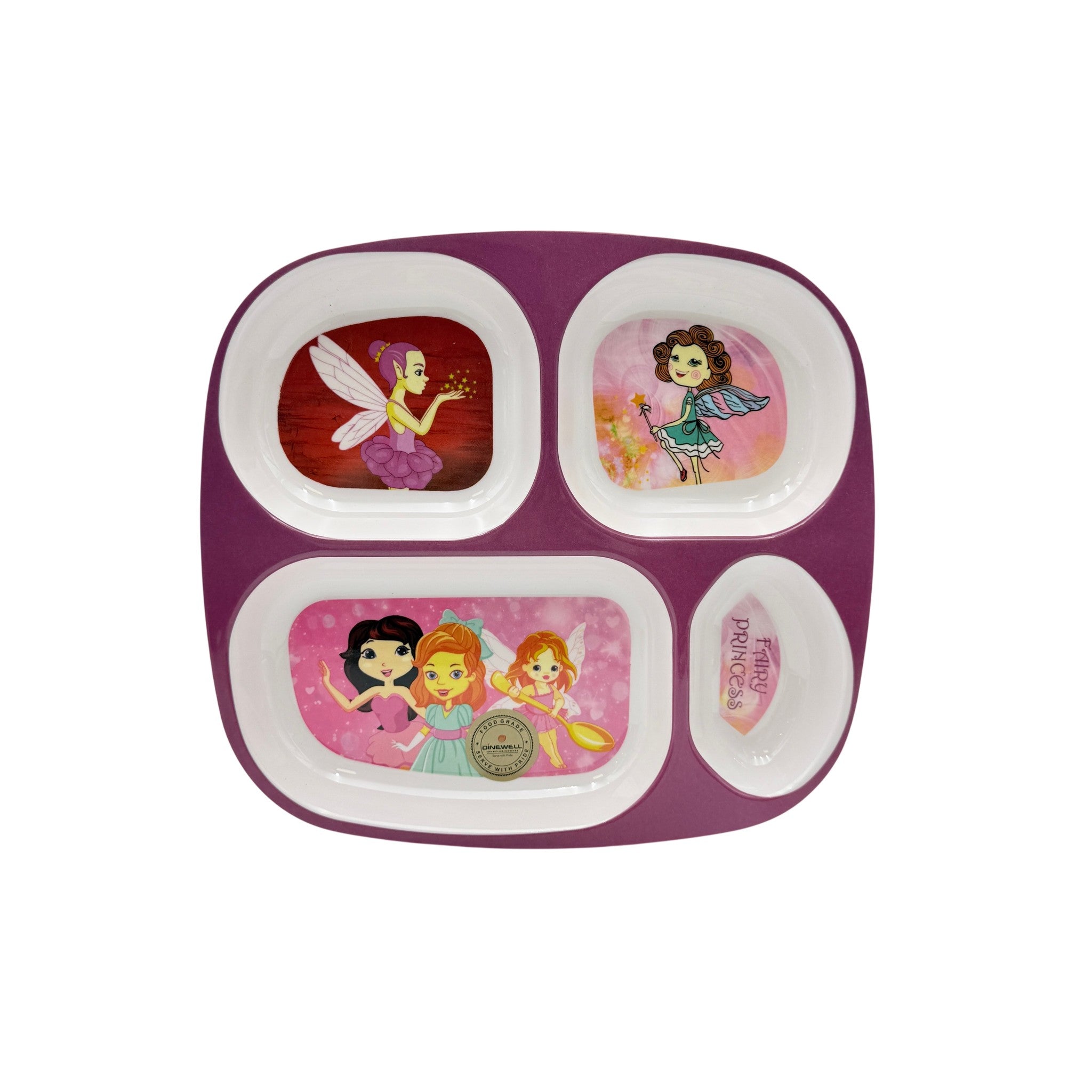 Dinewell Kids Rectangle Plate Fairy Princess