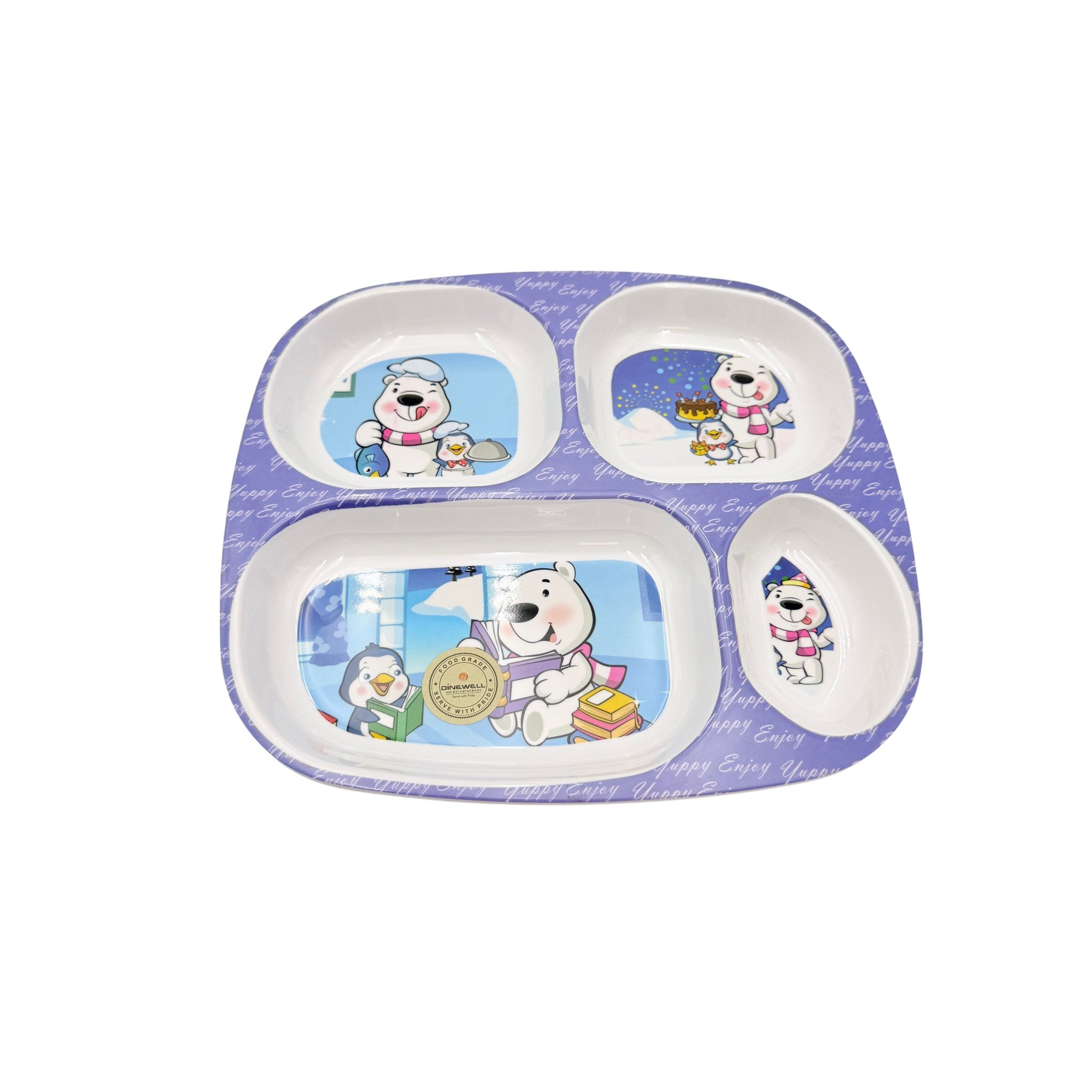 Dinewell Kids Rectangle Plate Study Time