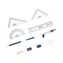 Doms Geometry Kit Plastic Blue 20*11*1.5 CM 3+
