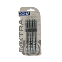 Doms Ballpoint Pen Plastic Black 16 CM 5 Pcs 3+