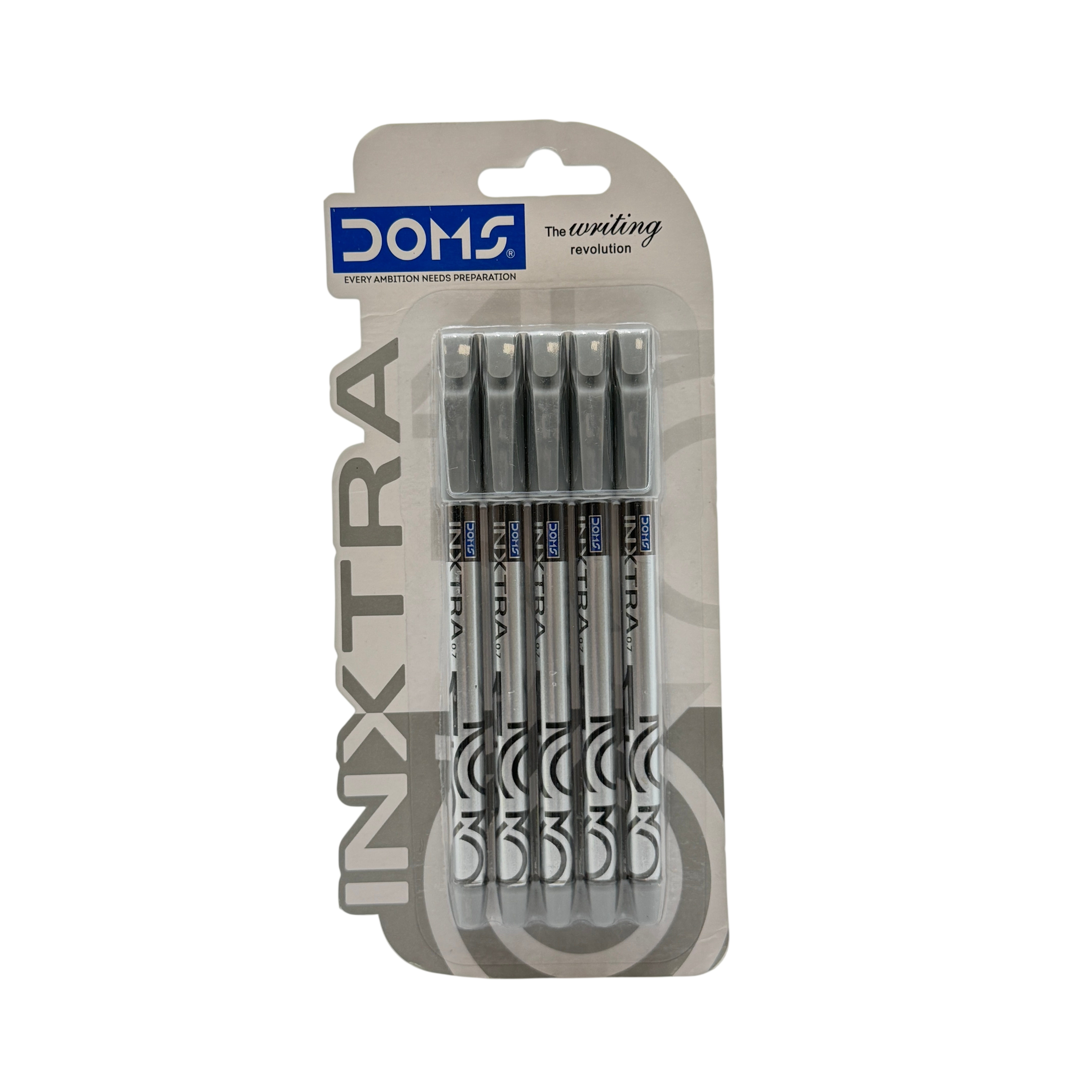 Doms Ballpoint Pen Plastic Black 16 CM 5 Pcs 3+