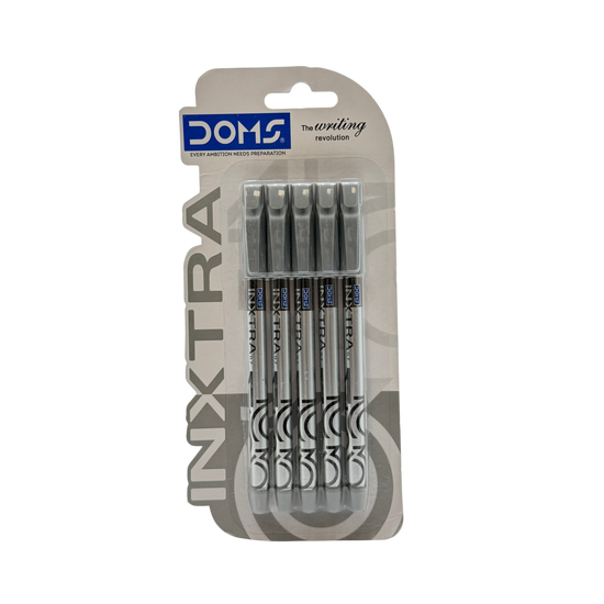 Doms Ballpoint Pen Plastic Black 16 CM 5 Pcs 3+