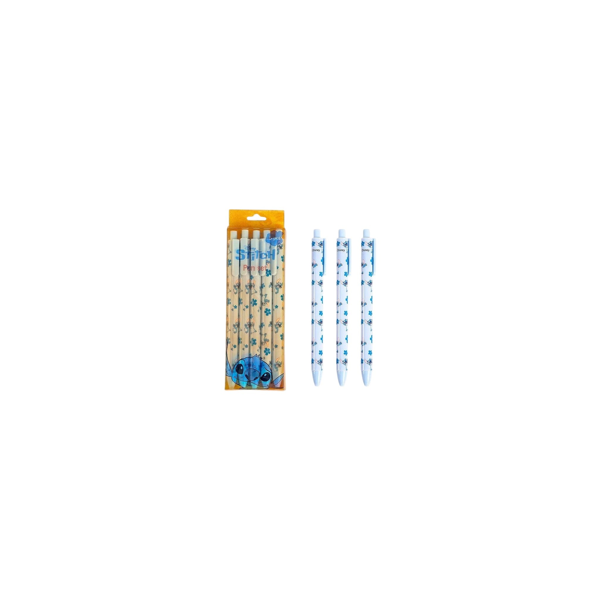 Disney Stitch Ballpoint Pen Plastic Blue 16.5 CM 5 Pcs 3+
