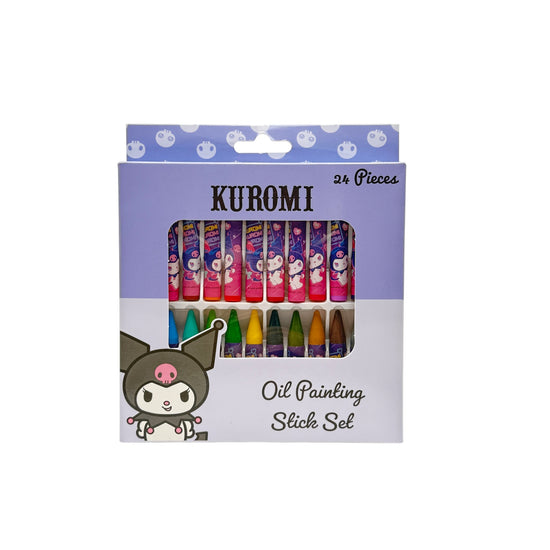 Sanrio Kuromi Wax Crayons 24 pcs