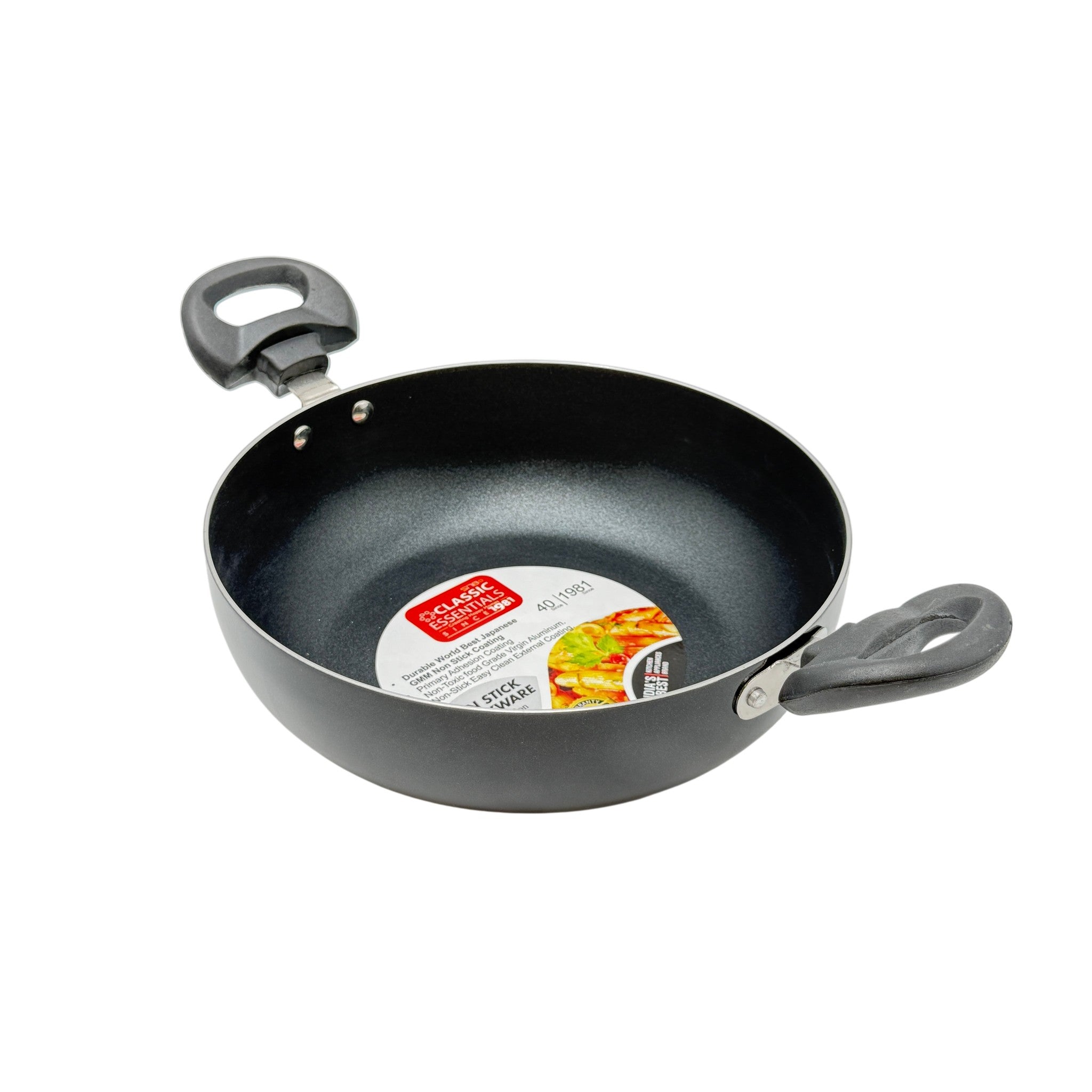 Kadai Wok 2 Mm Aluminium Non-Induction Silver 2500 ML