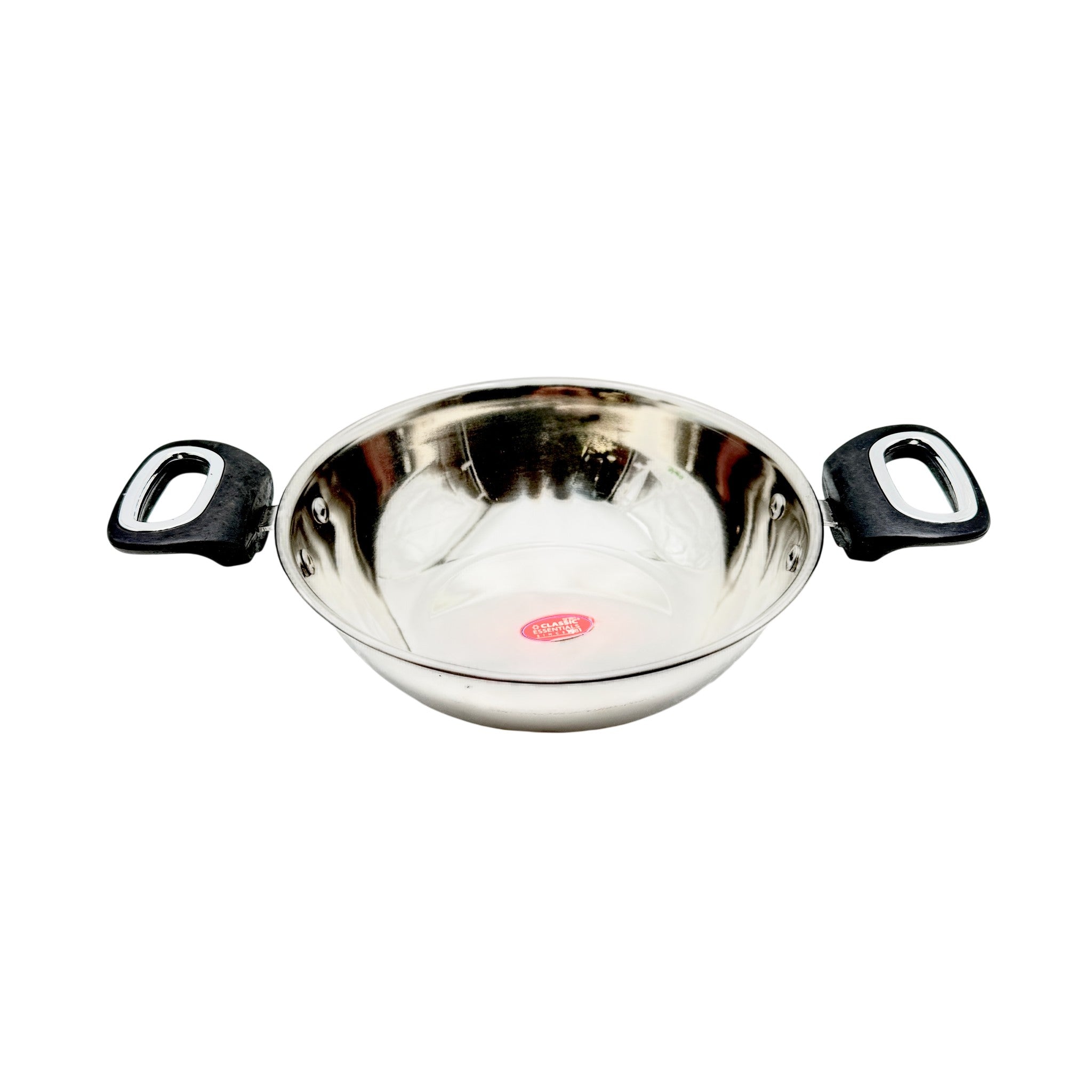 Kadai Wok 100% Stainless Steel Flat Bottom Silver 20 CM