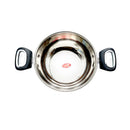 Kadai Wok 100% Stainless Steel Flat Bottom Silver 20 CM