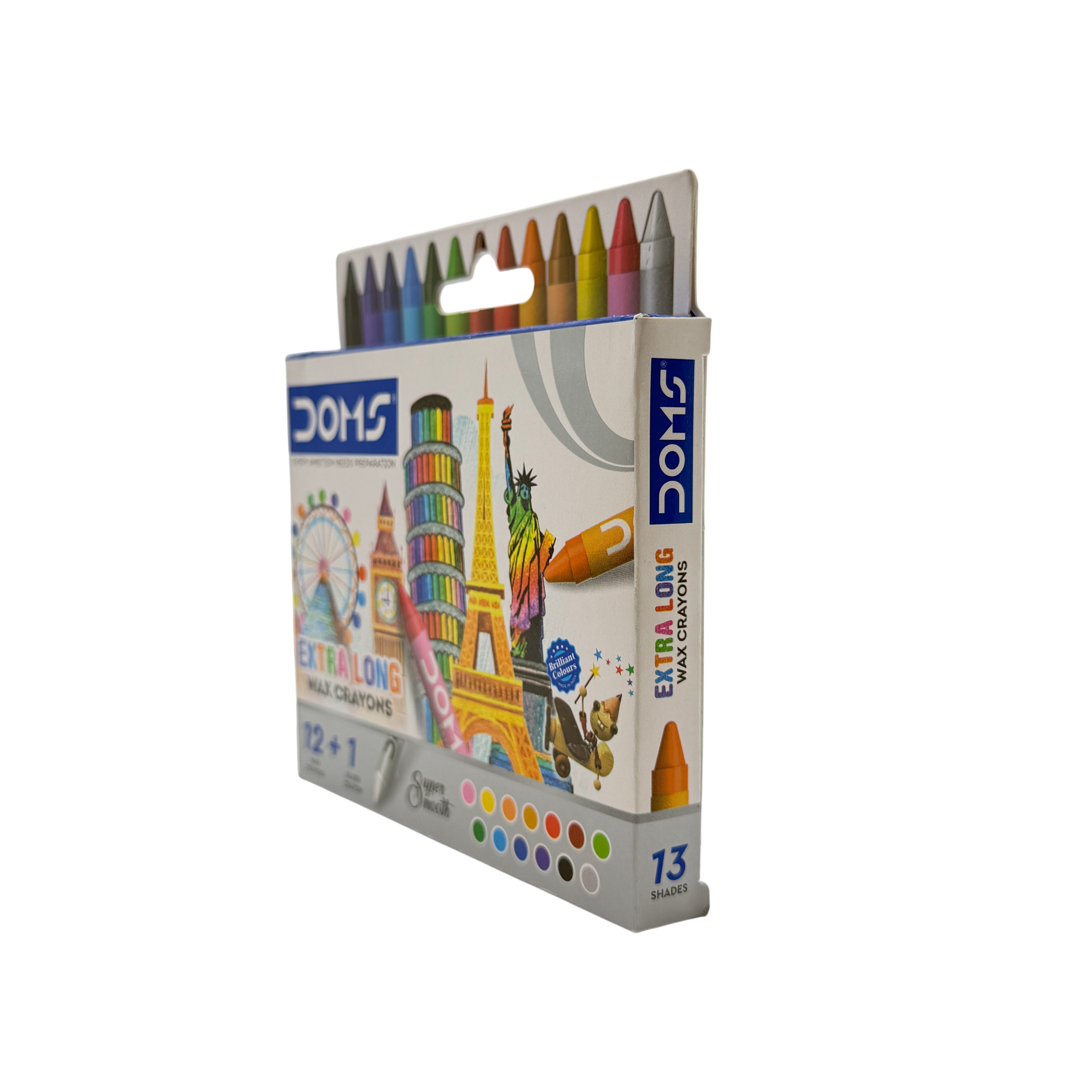 Wax Crayons Plastic Multicolor 20x7.5x2 CM 12 Pcs 3+