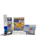 Doms Stationery Set Plastic Multicolor 24x18x4 CM 3+